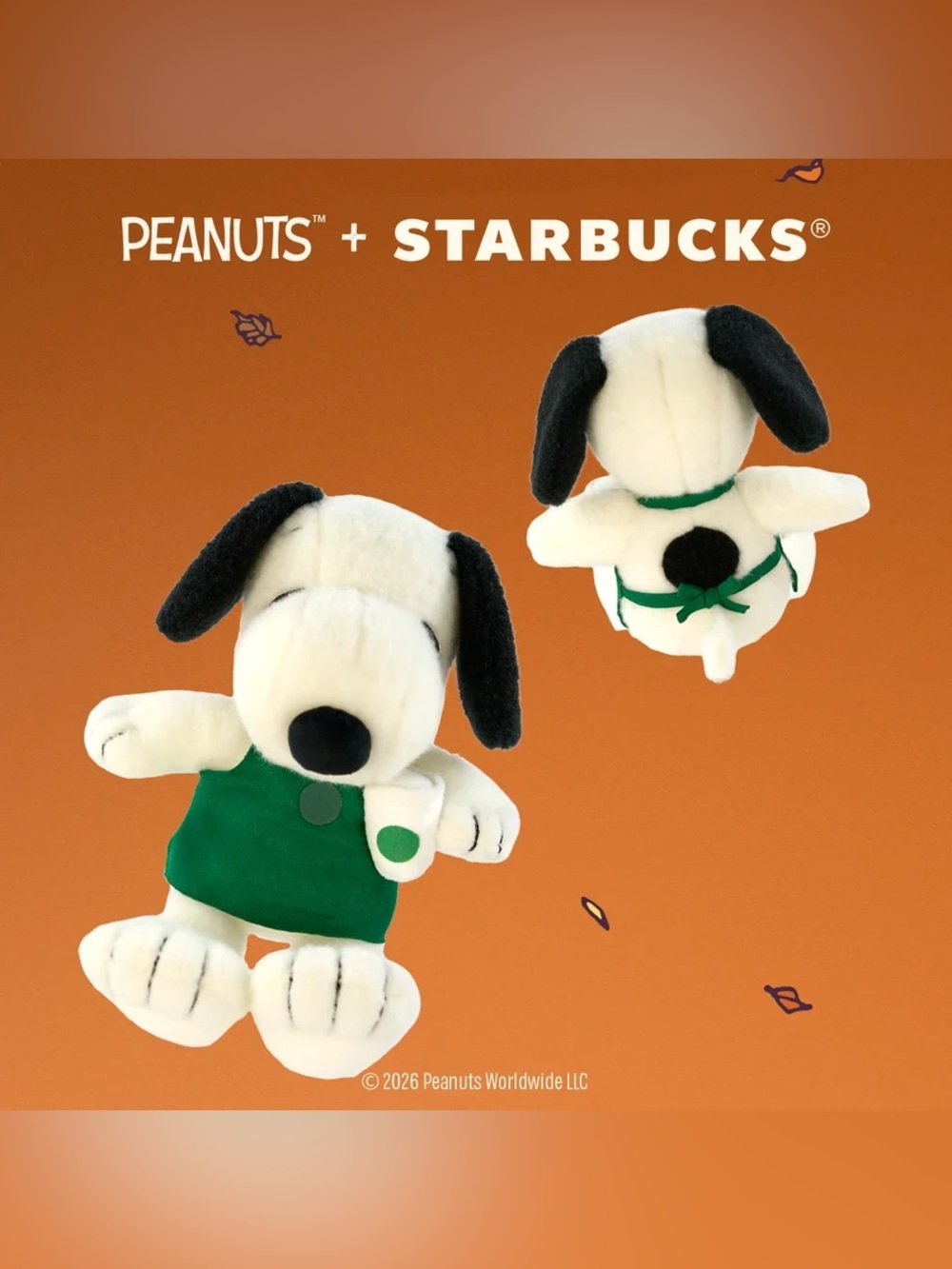 Starbucks snoopy plush